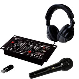 Accessoires audio Ibiza Sound Kit Table de Mixage DJ21 USB Bluetooth + Casque SONO DJ + Micro