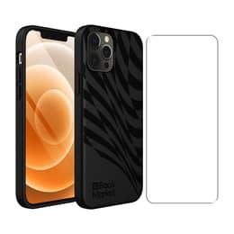 Coque Back Market iPhone 12 Pro Max et écran de protection - 100% biodégradable - Noir Motif Vague