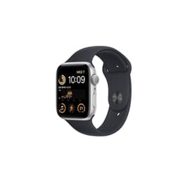 Apple Watch (Series SE) 2022 GPS + Cellular 44 mm - Aluminium Argent - Bracelet sport Noir