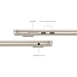 MacBook Air 15" (2024) - Apple M3 avec CPU 8 cœurs et GPU 10 cœurs - 8Go RAM - SSD 256Go - QWERTY - Anglais