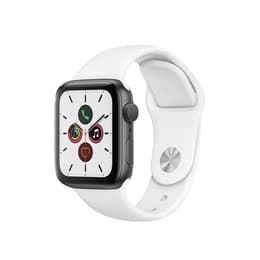 Apple Watch Series 5 (2019) GPS + Cellular 44 mm - Aluminium Gris sidéral - Bracelet sport White