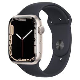 Apple Watch Series 7 (2021) GPS 45 mm - Aluminium Starlight - Bracelet sport Black