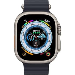 Apple Watch Ultra (2022) GPS + Cellular 49 mm - Titane Natural Titanium - Bracelet Océan Black