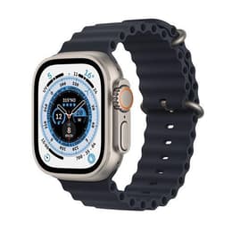 Apple Watch Ultra (2022) GPS + Cellular 49 mm - Titane Natural Titanium - Bracelet Océan Black