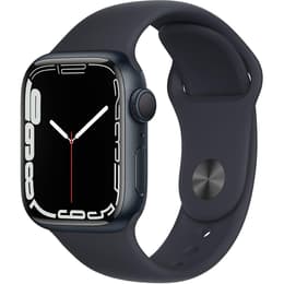 Apple Watch (Series 7) 2021 GPS 45 mm - Acier inoxydable Noir - Boucle sport Noir