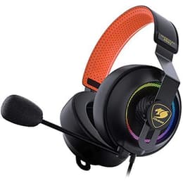 Casque réducteur de bruit gaming filaire avec micro Cougar Phontum Pro - Noir/Orange