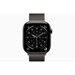 Apple Watch (2025) GPS + Cellular 46 mm - Titane Ardoise - Bracelet milanais Black