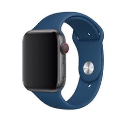 Apple Watch (Series 4) 2018 GPS + Cellular 44 mm - Aluminium Gris sidéral - Sport Bleu