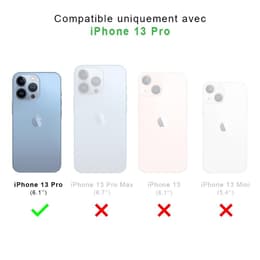 Coque Back Market iPhone 13 Pro et écran de protection - Plastique recyclé - Noir Motif Vague