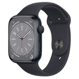 Apple Watch (Series 8) 2022 GPS 41 mm - Aluminium Minuit - Bracelet sport Noir
