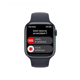 Apple Watch Series 8 (2022) GPS 41 mm - Aluminium Minuit - Bracelet sport Black