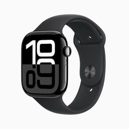 Apple Watch Series 10 (2024) GPS 42 mm - Aluminium Noir de jais - Bracelet sport Nike Black