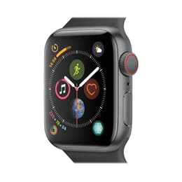 Apple Watch (Series 4) 2018 GPS + Cellular 44 mm - Aluminium Gris sidéral - Sport Noir