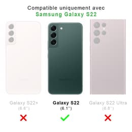 Coque Back Market Galaxy S22 et écran de protection - Plastique recyclé - Noir Motif Vague