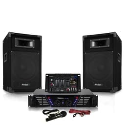 Enceintes sono Ibiza Sound DJ300-BT + HP 500W Mixer