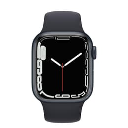 Apple Watch (Series 7) 2021 GPS + Cellular 45 mm - Aluminium Minuit - Bracelet sport Noir