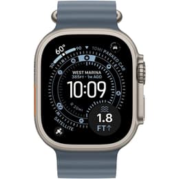 Apple Watch Ultra 3 (2025) GPS + Cellular 49 mm - Titane Naturel - Bracelet Océan Blue
