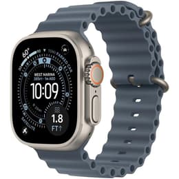 Apple Watch Ultra 3 (2025) GPS + Cellular 49 mm - Titane Naturel - Bracelet Océan Blue