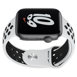 Apple Watch (Series SE) 2020 GPS 44 mm - Aluminium Gris - Bracelet sport Nike Blanc