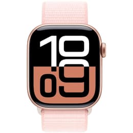 Apple Watch Series 10 (2024) GPS + Cellular 46 mm - Aluminium Or rose - Boucle sport Pink