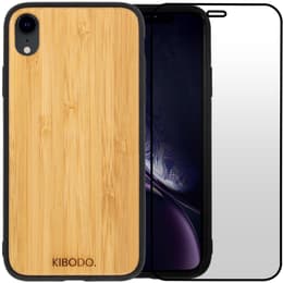 Coque iPhone XR et écran de protection - Bois - Bois