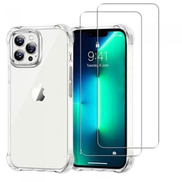 Coque iPhone 13 Pro et 2 écrans de protection - TPU - Transparent