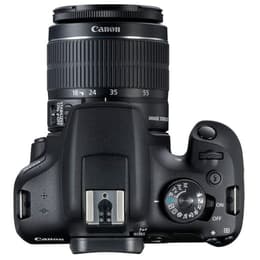 Reflex - Canon EOS 2000D - Noir + objectif Canon Zoom Lens EF-S 18-55mm f/3.5-5.6 IS II + Canon EF-S 55-250mm f/4.0-5.6 IS f/3.5-5.6 + f/4.0-5.6
