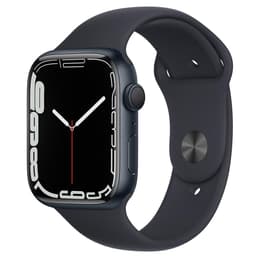 Apple Watch (Series 7) 2021 GPS 45 mm - Acier inoxydable Noir - Bracelet sport Noir