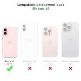 Coque Back Market iPhone 16 et écran de protection - Plastique 60% recyclé - Transparent