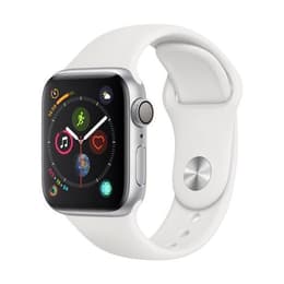 Apple Watch (Series 4) 2018 GPS 40 mm - Aluminium Argent - Sport Blanc