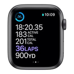 Apple Watch Series 6 () GPS + Cellular 44 mm - Aluminium Space Gray - Bracelet sport Black