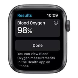 Apple Watch Series 6 () GPS + Cellular 44 mm - Aluminium Space Gray - Bracelet sport Black