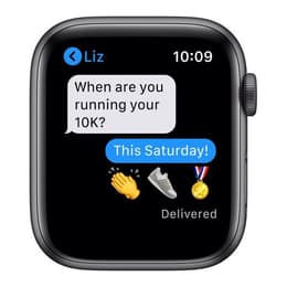 Apple Watch Series 6 () GPS + Cellular 44 mm - Aluminium Space Gray - Bracelet sport Black