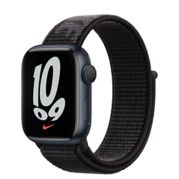 Apple Watch (Series 7) 2021 GPS 41 mm - Aluminium Minuit - Boucle sport Nike Noir