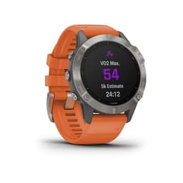 Montre Garmin Cardio GPS Fenix 6 Saphire Titane - Gris