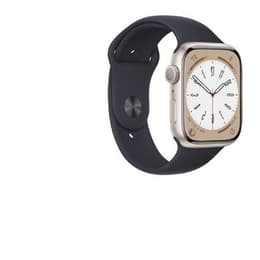 Apple Watch Series 8 (2022) GPS 45 mm - Aluminium Starlight - Bracelet sport Black