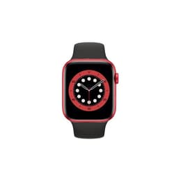 Apple Watch (Series 6) 2020 GPS 44 mm - Aluminium Rouge - Bracelet sport Noir