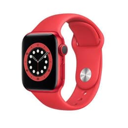 Apple Watch (Series 6) 2020 GPS + Cellular 44 mm - Aluminium Rouge - Bracelet sport Rouge