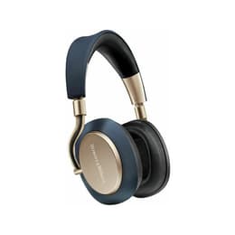 Casque réducteur de bruit filaire + sans fil avec micro Bowers & Wilkins PX7 - Bleu/Or