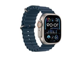 Apple Watch Ultra 2 (2023) GPS + Cellular 49 mm - Titane Titane naturel - Bracelet Océan Blue