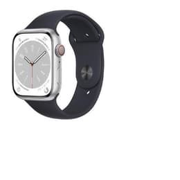Apple Watch (Series 8) 2022 GPS 41 mm - Aluminium Argent - Bracelet sport Noir