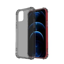 Coque iPhone 12/12 Pro - Silicone - Noir/Transparent