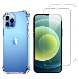 Coque iPhone 13 Pro et 2 écrans de protection - TPU - Transparent