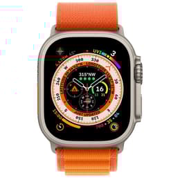 Apple Watch Ultra (2022) GPS + Cellular 49 mm - Titane Natural Titanium - Boucle Alpine Orange