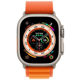 Apple Watch (Ultra) 2022 GPS + Cellular 49 mm - Titane Gris - Boucle Alpine Orange