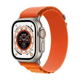 Apple Watch Ultra (2022) GPS + Cellular 49 mm - Titane Natural Titanium - Boucle Alpine Orange