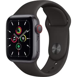 Apple Watch (Series SE) 2020 GPS + Cellular 44 mm - Aluminium Gris sidéral - Bracelet sport Noir