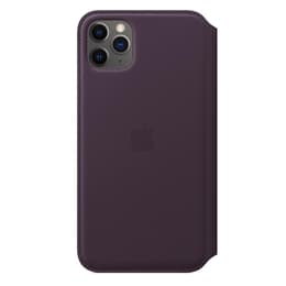 Coque folio Apple iPhone 11 Pro Max - Cuir Aubergine