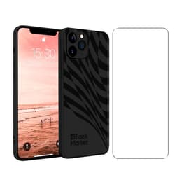 Coque Back Market iPhone 11 Pro et écran de protection - Plastique recyclé - Noir Motif Vague