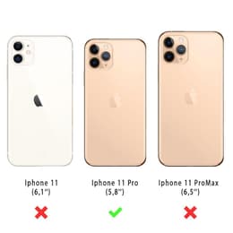 Coque Back Market iPhone 11 Pro et écran de protection - Plastique recyclé - Noir Motif Vague